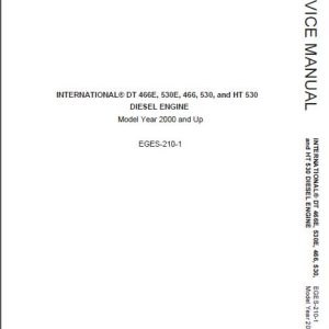 International DT466 530 466E 530E Service Repair Manual
