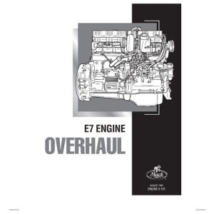 1997 Mack E7 Engine Overhaul Service Manual
