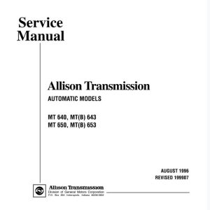 Allison 653 Service Manual