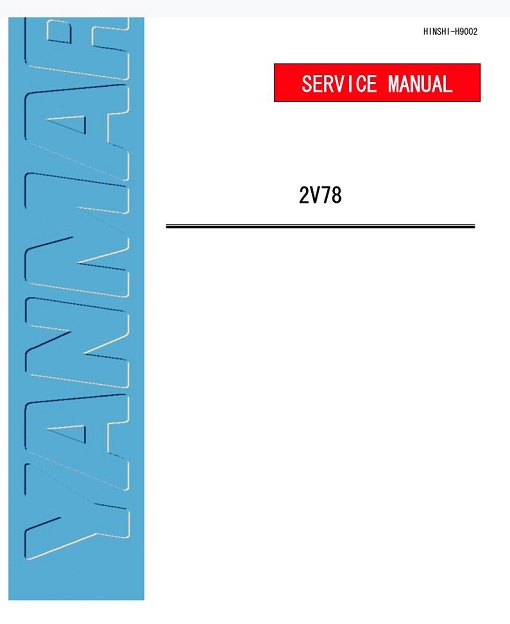Yanmar Industrial Diesel Engine 2V78 Service Manual