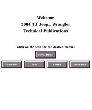 Jeep Wrangler TJ Service Manual