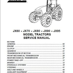 Case Ih Tractor Jx60 Jx70 Jx80 Jx90 Jx95 Service Manual