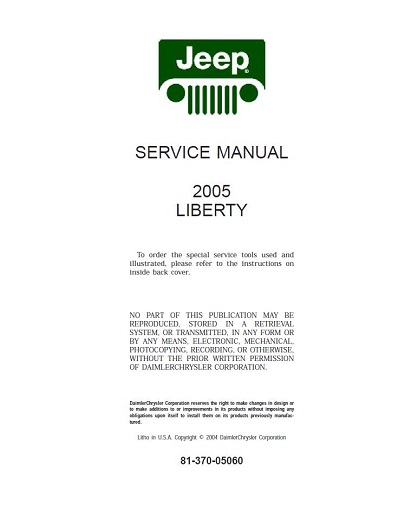 2002-2006 Jeep Liberty Service Manual