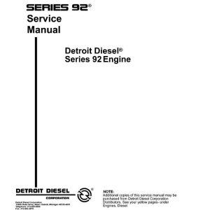 Detroit Diesel V92 Engine Service Manual