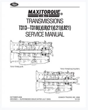 Mack Maxitorque T313 T318 Transmission Service Manual