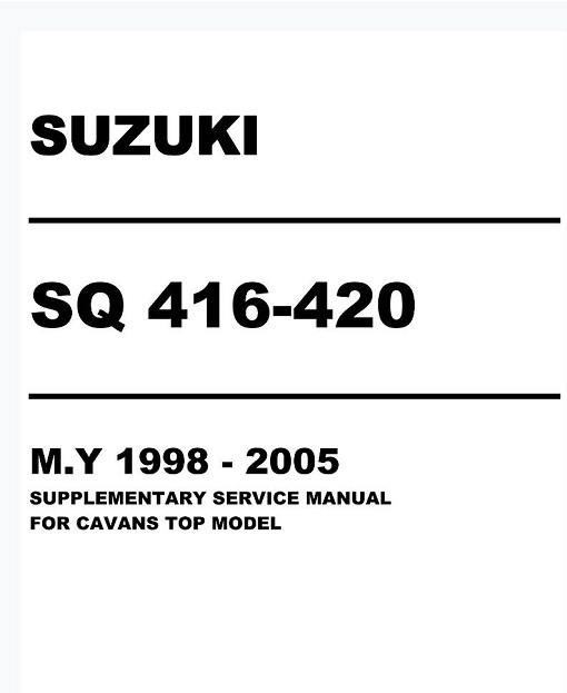 1998-2005 Suzuki Grand Vitara Service Manual