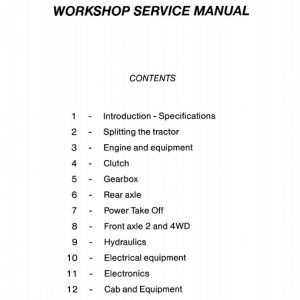 Massey Ferguson 6100 Series Tractor Workshop Service Manual