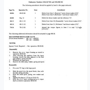 Massey Ferguson MF135 MF148 Tractor Workshop Manual