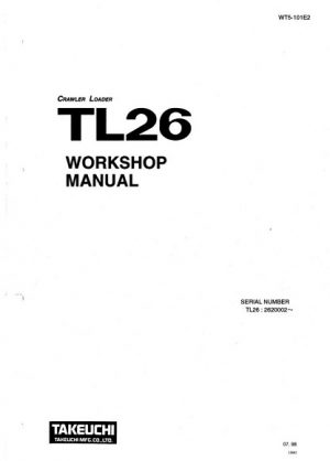 Takeuchi TL26 Workshop Manual