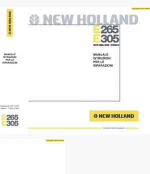 New Holland E265, E305 Tier3 Excavator Repair Manual