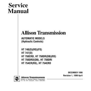 Allison Transmission HT 740,750 Series Service Manual