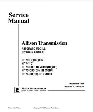 Allison Transmission HT 740,750 Series Service Manual