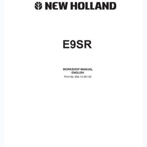 New Holland E9SR Excavator Workshop Manual