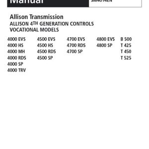 Allison Transmission 4500 RDS Service Manual