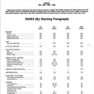 International Harvester 786 886 986 1086 Tractor Shop Manual