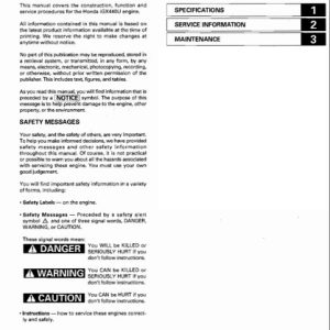 Honda IGX440U Engine Service Manual