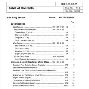 Sumitomo Sh700 Hydraulic Excavator Manual