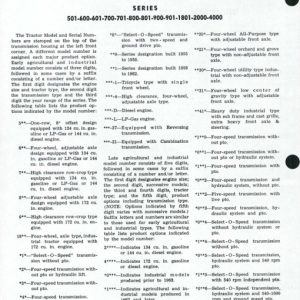 Ford Tractor 501-4000 Series Service Shop Manual