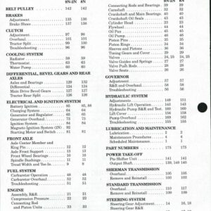 Ford 9N 2N 8N Tractor Service Shop Manual