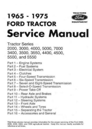 1965-1975 Ford 2000 to 7000 Tractor Service Manual