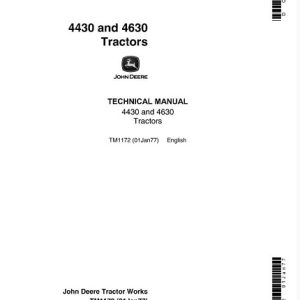 John Deere 4430,4630 Tractors Technical Manual