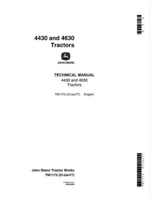 John Deere 4430,4630 Tractors Technical Manual