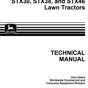 John Deere STX30, STX38 and STX46 Lawn Tractors Technical Manual
