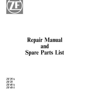 ZF Marine ZF Marine ZF 25 A, ZF 25, ZF45 A, ZF45-1 Service Repair Manual