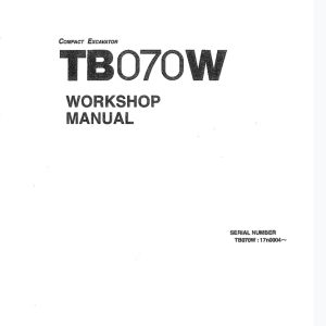 Takeuchi TB070W Compact Excavator Service Manual