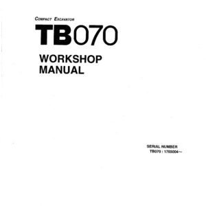 Takeuchi TB070 Compact Excavator Service Manual
