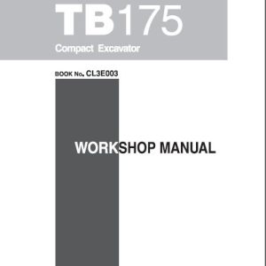 Takeuchi TB175 Compact Excavator Service Manual