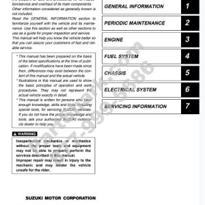 2007-2009 Suzuki LT-Z90 QuadSport ATV Service Manual