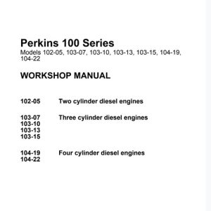 Perkins 100 Series Engines Service Repair Manual