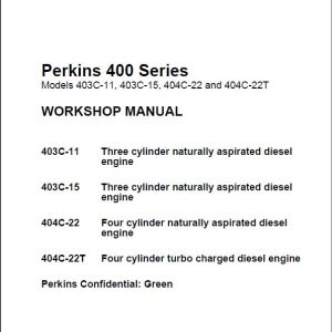 Perkins 400 Series Engines Service Repair Manual