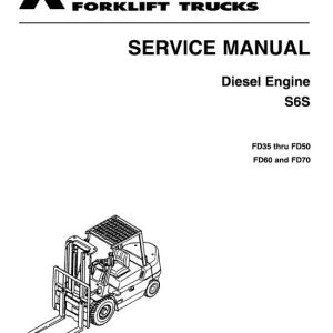 Mitsubishi FD35 FD40 FD45 FD50 FD50C Forklift Trucks Service Repair Manual