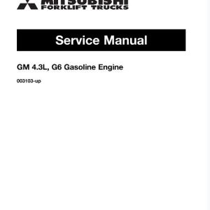 Mitsubishi FG50 Forklift Trucks (Engine) Service Manual