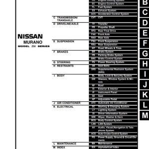 2003 Nissan Murano Service Repair Manual