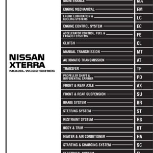 Nissan Xterra 2001 Service Repair Manual