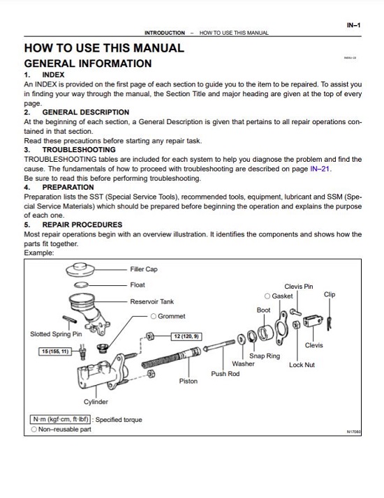 1997-2001 Toyota Camry Repair Manual