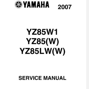 2007 Yamaha YZ85 Repair Service Manual