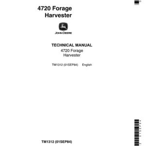 John Deere 4720 Forage Harvester Service Technical Manual