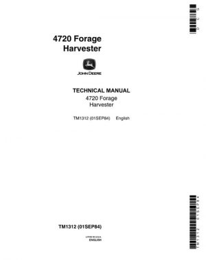 John Deere 4720 Forage Harvester Service Technical Manual