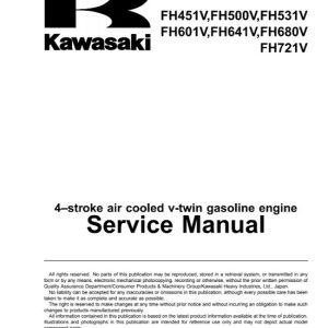 Kawasaki FH451V,FH680V, FH721V Engine Service Repair Manual