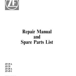 ZF Marine ZF 25 A, ZF 25, ZF45 A, ZF45-1 Service Repair Manual