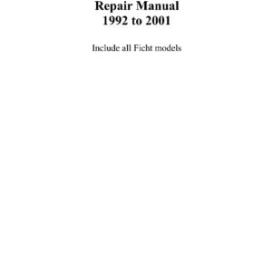 1992-2001 Johnson Evinrude 65hp-300hp Outboard Service Manual