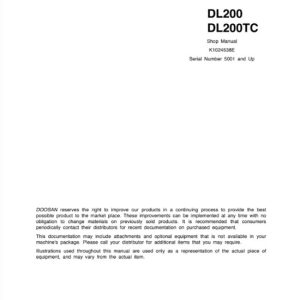 Doosan DL200, DL200TC Wheel Loader Service Manual