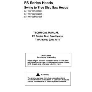 Timberjack FS Series Heads Swing to Tree Disc Saw Heads Technical Manual