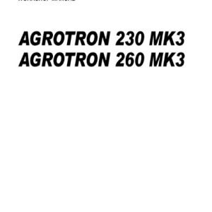 Deutz Fahr Agrotron 230 260 MK3 Tractor Workshop Manual
