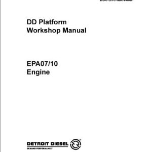 Detroit DD15 EPA07 Engine Service Manual
