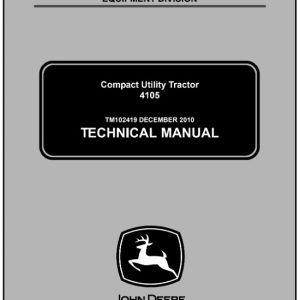 John Deere 4105 Tractor Technical Manual TM102419